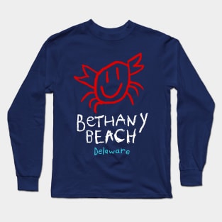 Bethany Beach Happy Crab Long Sleeve T-Shirt